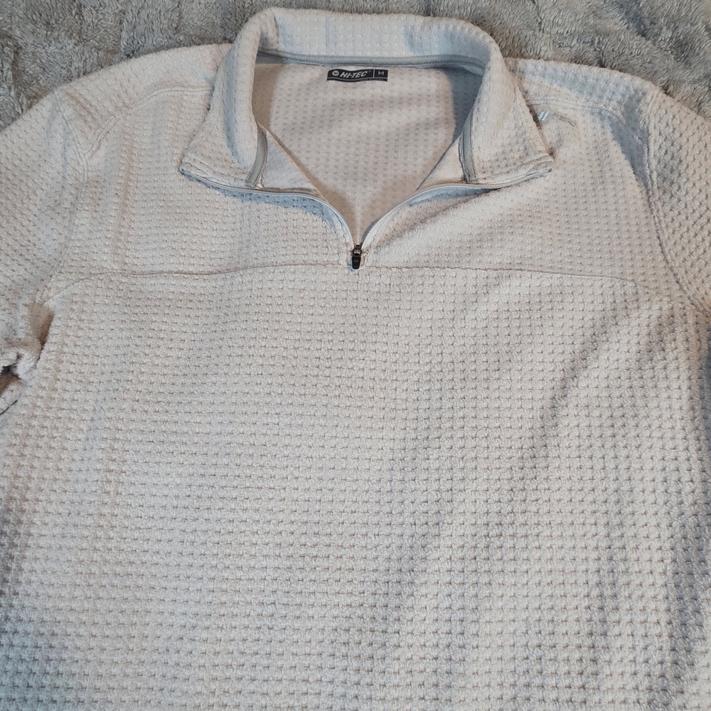 Hi-Tec Mens 1/4 Zip Gray Pullover Med Breathable Comfort Jacket - Picture 6 of 7